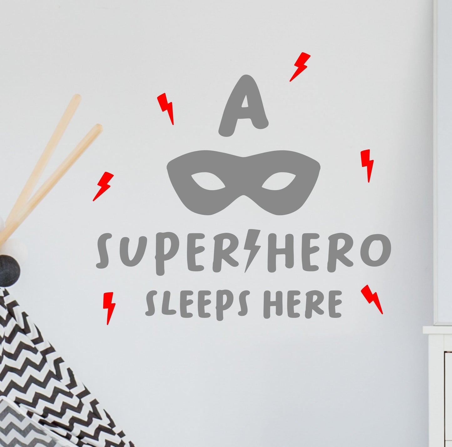 A Superhero Sleeps Here | Wall Sticker