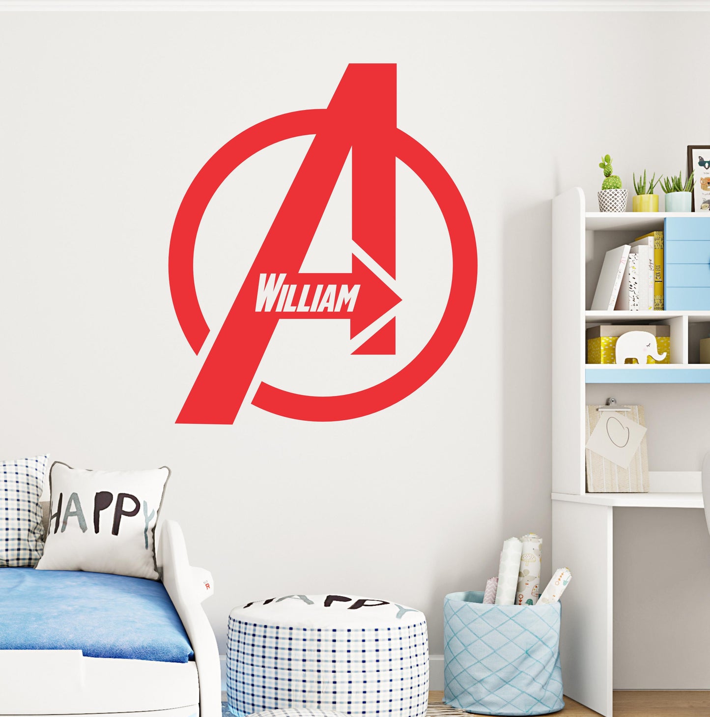 Avengers Logo Name | Wall Sticker