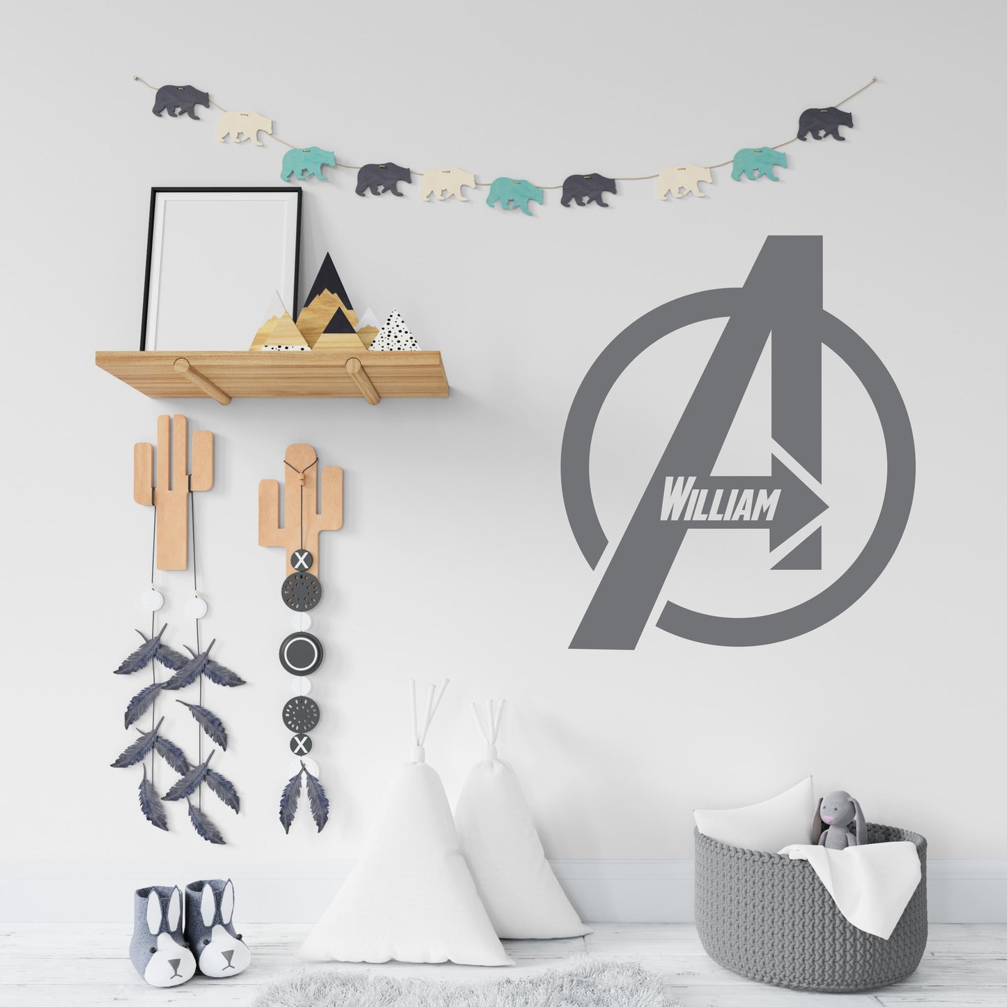 Avengers Logo Name | Wall Sticker