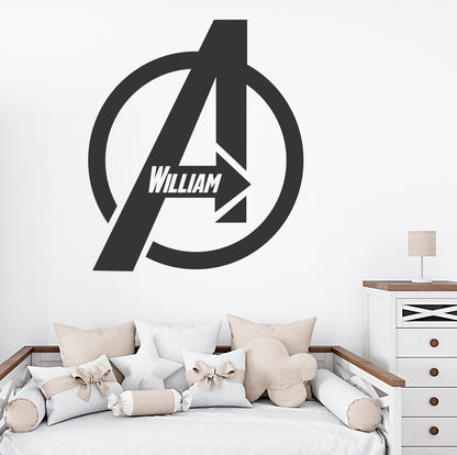 Avengers Logo Name | Wall Sticker