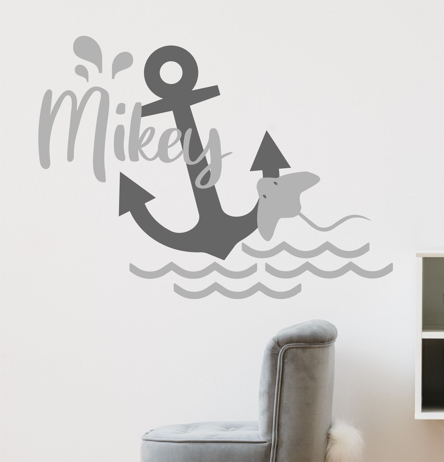 Anchor Ocean Themed Name | Wall Sticker