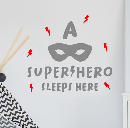 A Superhero Sleeps Here | Wall Sticker
