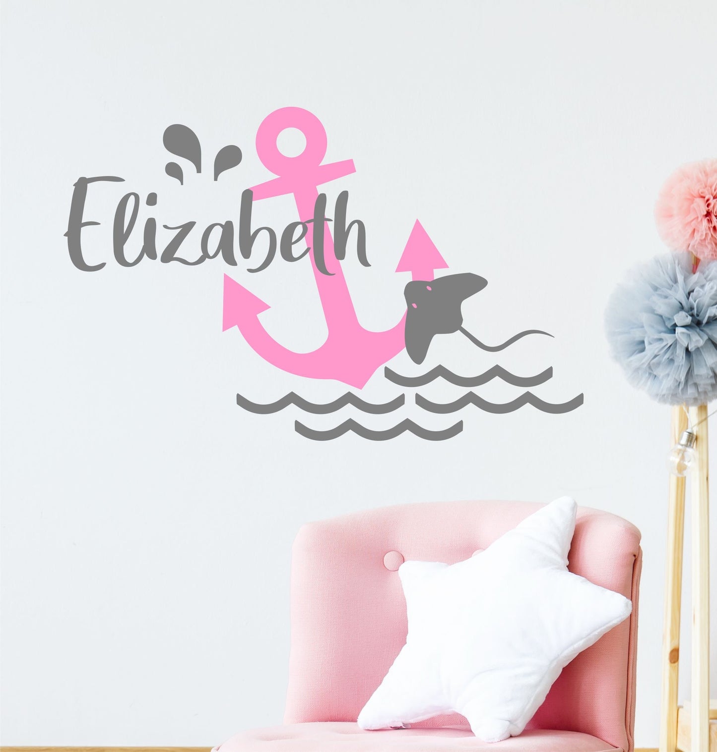 Anchor Ocean Themed Name | Wall Sticker